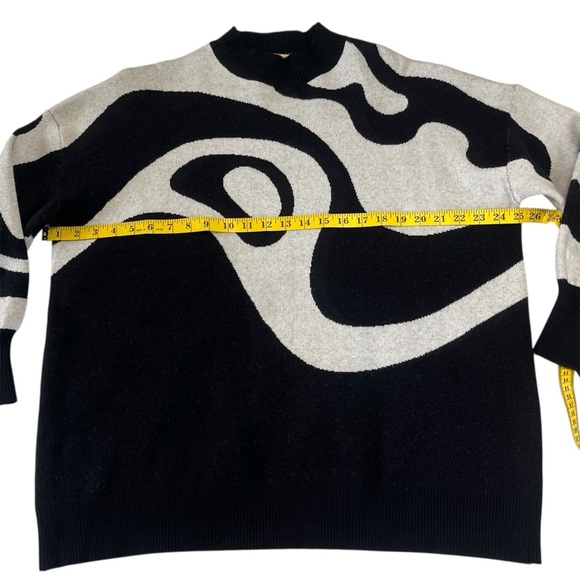 ASOS VRG GRL Verge Girl Abstract Jumper Sweater In Black & White Size 10 - Picture 7 of 7
